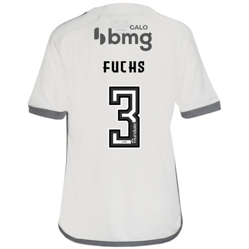 Niño Camiseta Bruno Fuchs #3 Blanquecino 2ª Equipación 2024/25 La Camisa