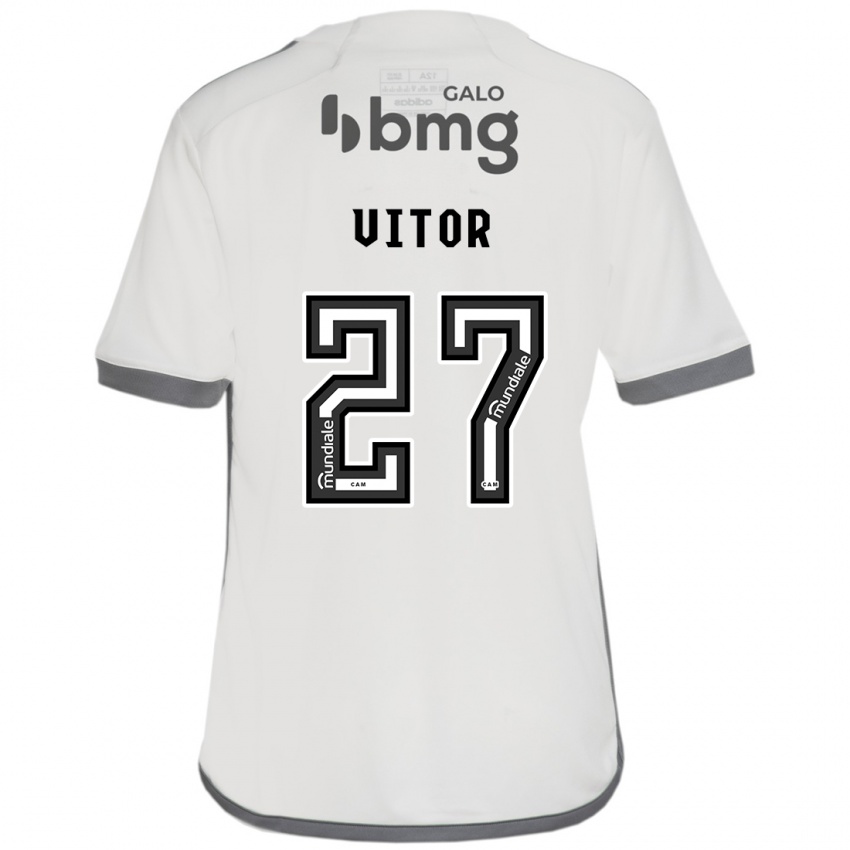 Niño Camiseta Paulo Vitor #27 Blanquecino 2ª Equipación 2024/25 La Camisa