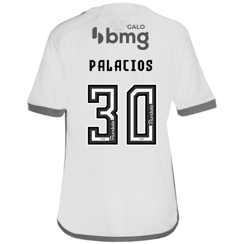 Niño Camiseta Brahian Palacios #30 Blanquecino 2ª Equipación 2024/25 La Camisa