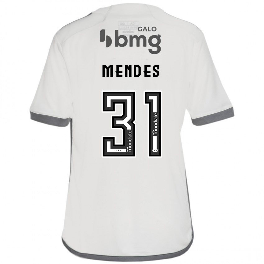 Niño Camiseta Matheus Mendes #31 Blanquecino 2ª Equipación 2024/25 La Camisa