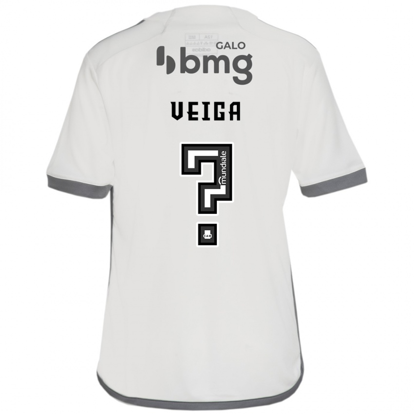 Niño Camiseta Gustavo Veiga #0 Blanquecino 2ª Equipación 2024/25 La Camisa