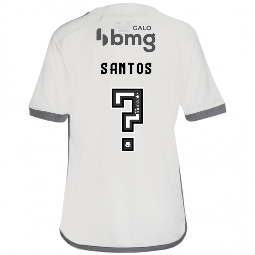 Niño Camiseta Leo Santos #0 Blanquecino 2ª Equipación 2024/25 La Camisa