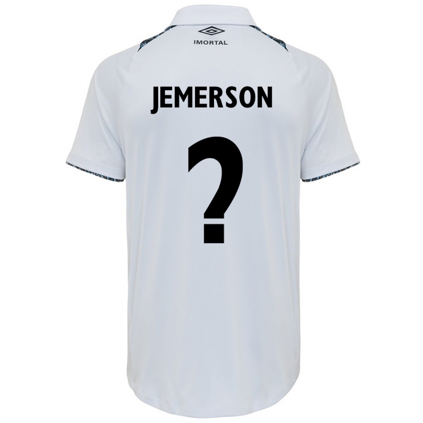 Niño Camiseta Jemerson #0 Blanco Azul 2ª Equipación 2024/25 La Camisa