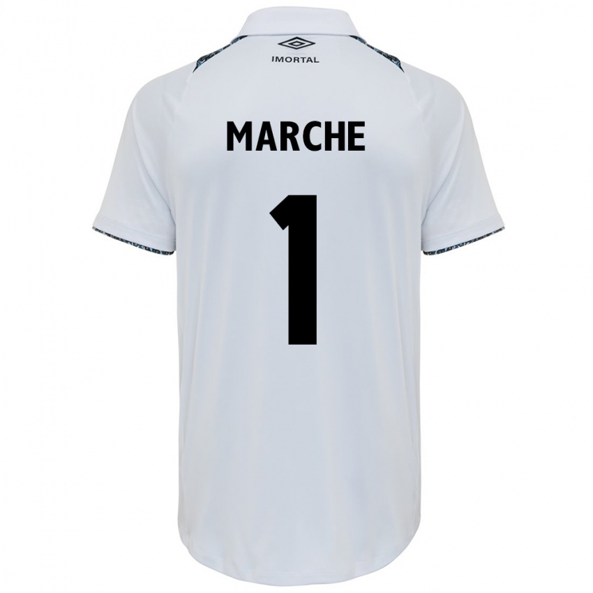 Niño Camiseta Agustin Marchesin #1 Blanco Azul 2ª Equipación 2024/25 La Camisa