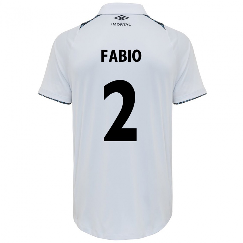 Niño Camiseta Fábio #2 Blanco Azul 2ª Equipación 2024/25 La Camisa