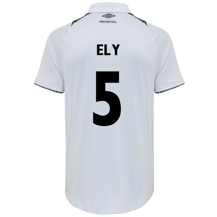 Niño Camiseta Rodrigo Ely #5 Blanco Azul 2ª Equipación 2024/25 La Camisa