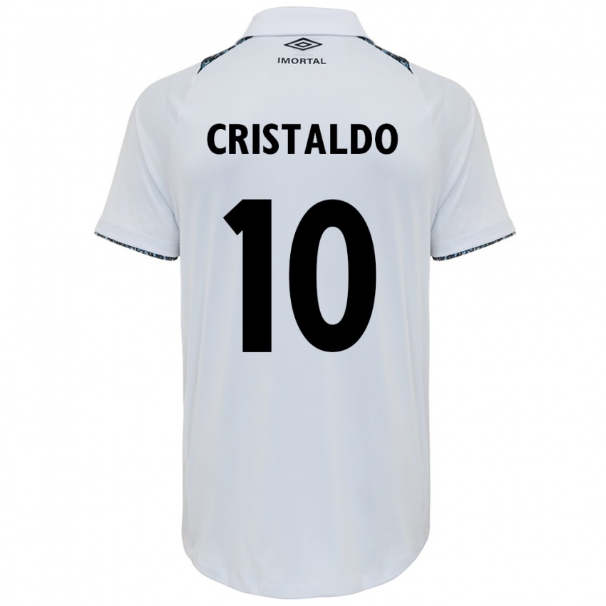 Niño Camiseta Franco Cristaldo #10 Blanco Azul 2ª Equipación 2024/25 La Camisa