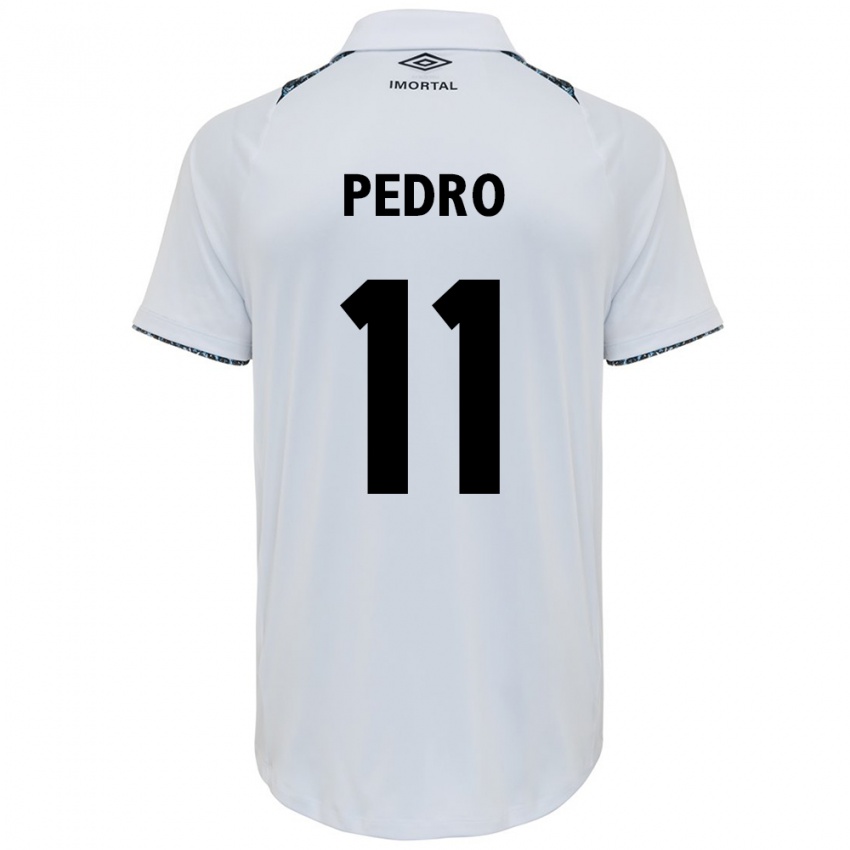 Niño Camiseta João Pedro #11 Blanco Azul 2ª Equipación 2024/25 La Camisa