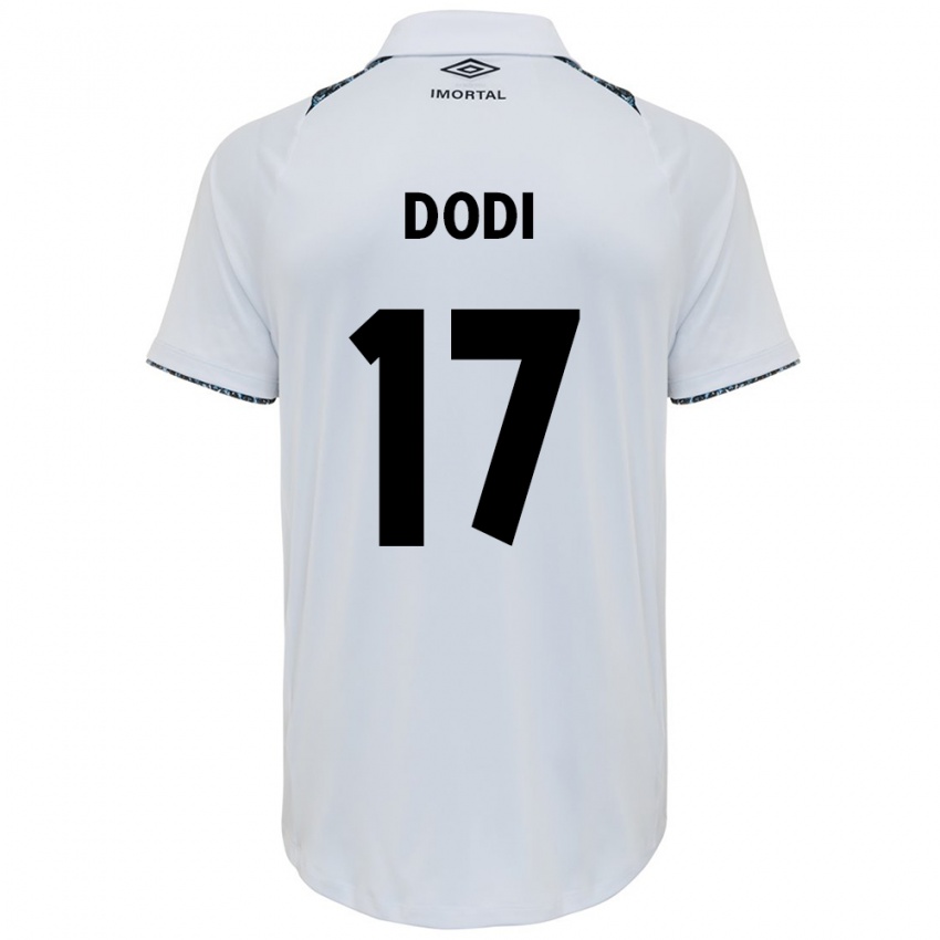 Niño Camiseta Dodi #17 Blanco Azul 2ª Equipación 2024/25 La Camisa