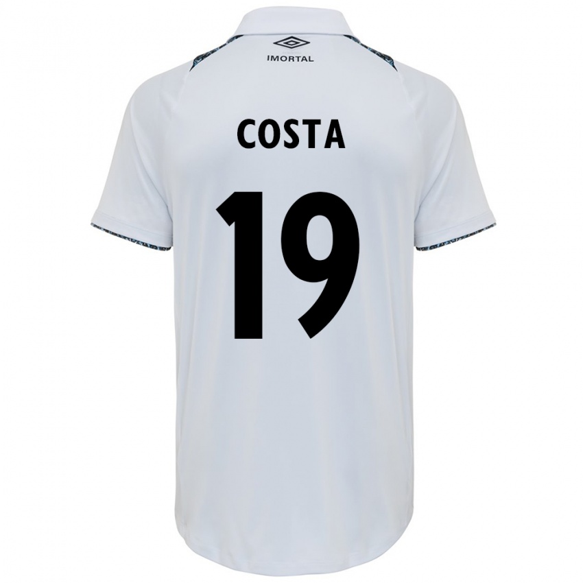 Niño Camiseta Diego Costa #19 Blanco Azul 2ª Equipación 2024/25 La Camisa