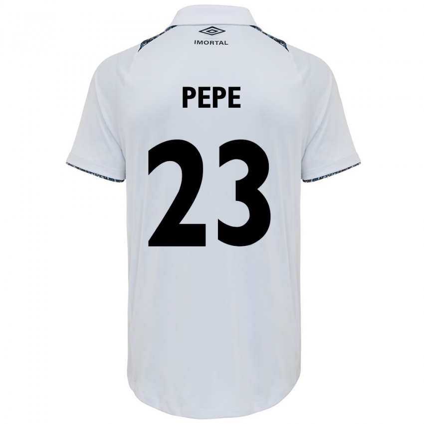 Niño Camiseta Pepê #23 Blanco Azul 2ª Equipación 2024/25 La Camisa