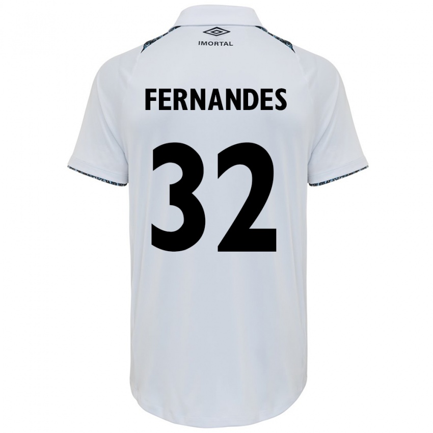 Niño Camiseta Nathan Fernandes #32 Blanco Azul 2ª Equipación 2024/25 La Camisa