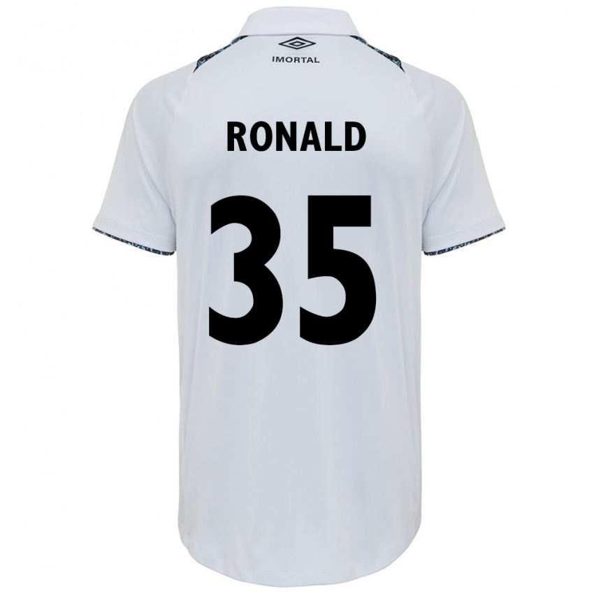 Niño Camiseta Ronald #35 Blanco Azul 2ª Equipación 2024/25 La Camisa