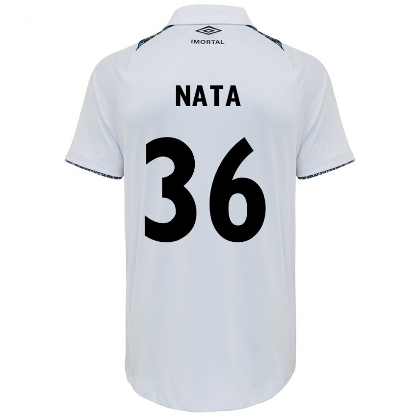 Niño Camiseta Natã #36 Blanco Azul 2ª Equipación 2024/25 La Camisa