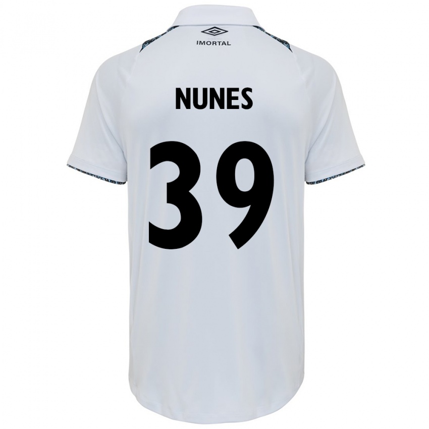 Niño Camiseta Gustavo Gomes #39 Blanco Azul 2ª Equipación 2024/25 La Camisa