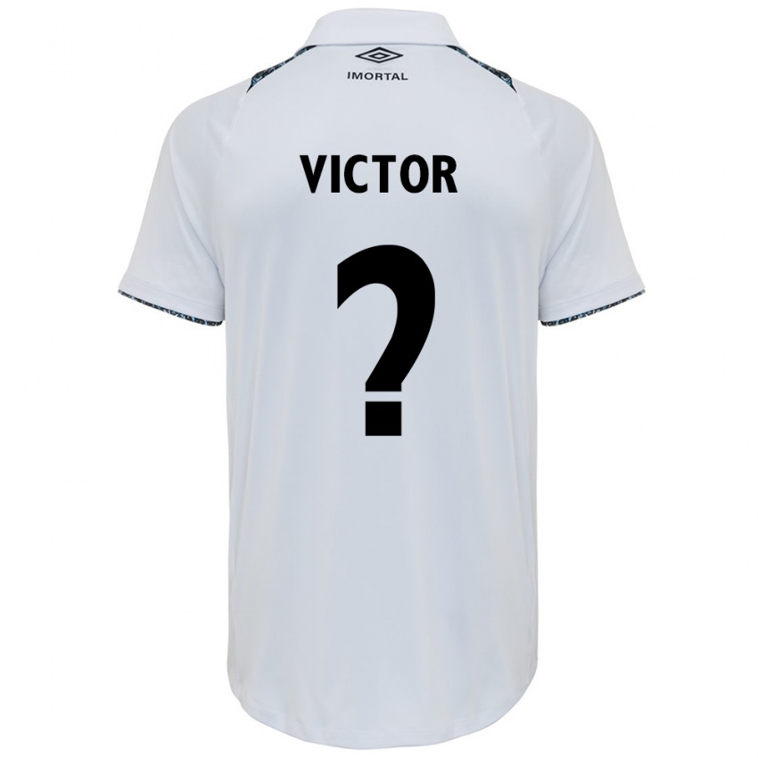 Niño Camiseta João Victor Castelo #0 Blanco Azul 2ª Equipación 2024/25 La Camisa