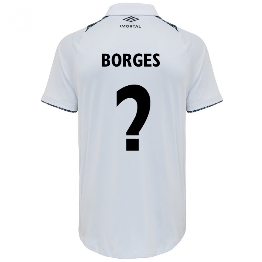 Niño Camiseta Nathan Borges #0 Blanco Azul 2ª Equipación 2024/25 La Camisa