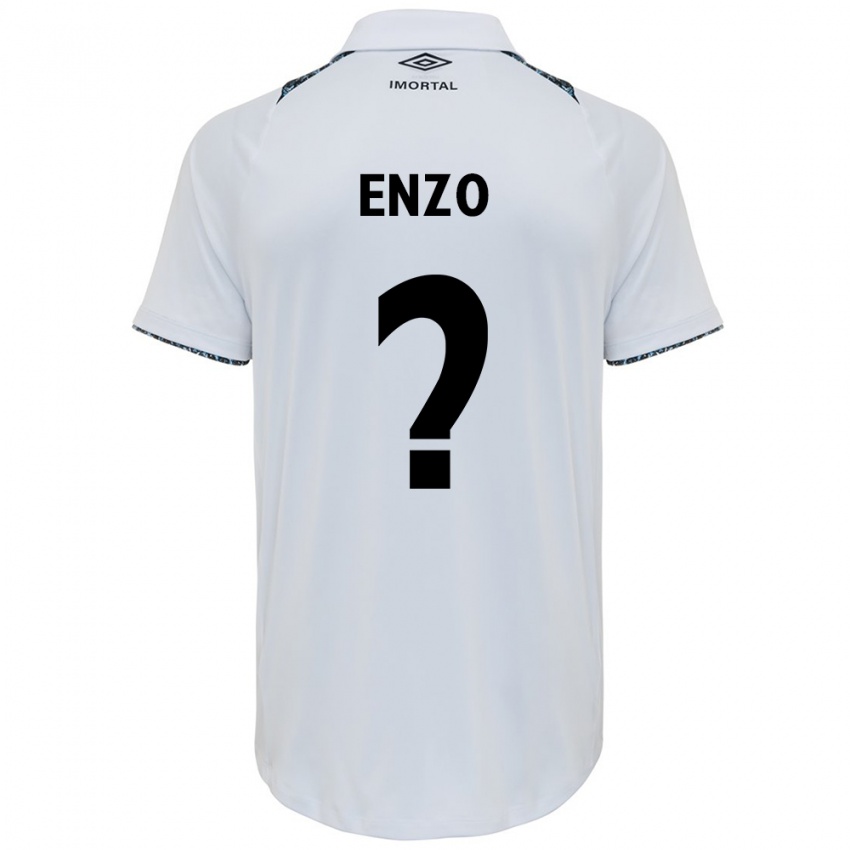 Niño Camiseta Enzo #0 Blanco Azul 2ª Equipación 2024/25 La Camisa