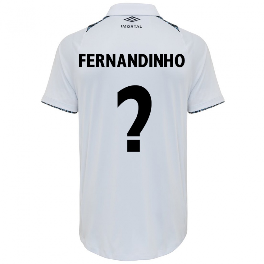 Niño Camiseta Fernandinho #0 Blanco Azul 2ª Equipación 2024/25 La Camisa