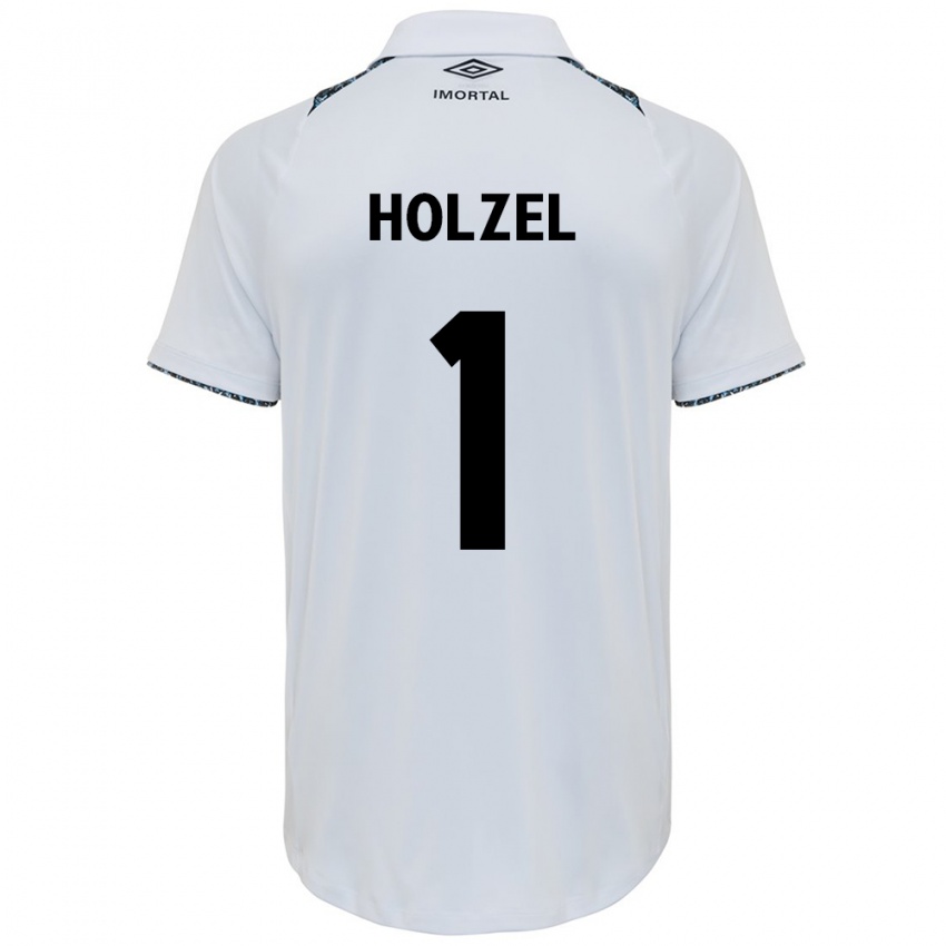 Niño Camiseta Vivi Holzel #1 Blanco Azul 2ª Equipación 2024/25 La Camisa