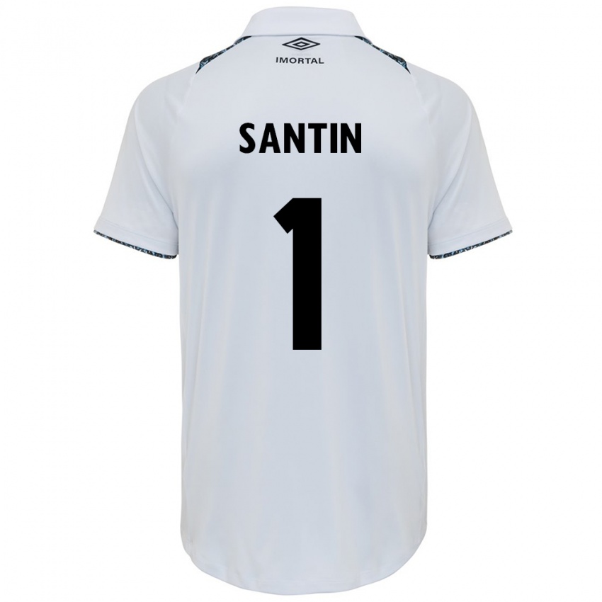 Niño Camiseta Duda Santin #1 Blanco Azul 2ª Equipación 2024/25 La Camisa