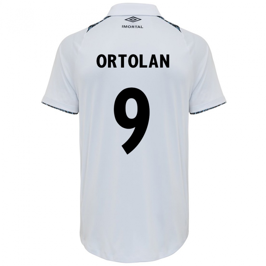 Niño Camiseta Dani Ortolan #9 Blanco Azul 2ª Equipación 2024/25 La Camisa