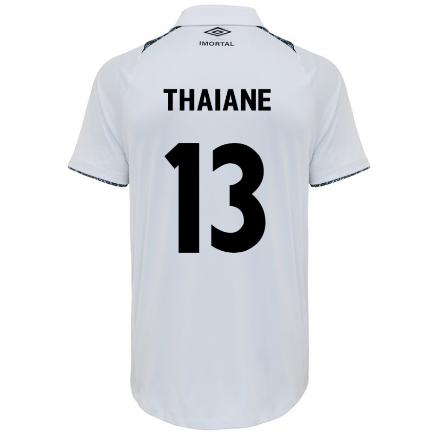 Niño Camiseta Thaiane #13 Blanco Azul 2ª Equipación 2024/25 La Camisa