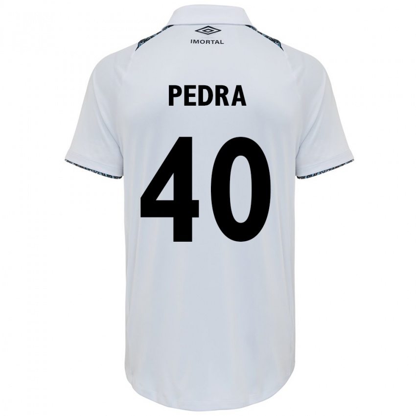 Niño Camiseta Duda Pedra #40 Blanco Azul 2ª Equipación 2024/25 La Camisa