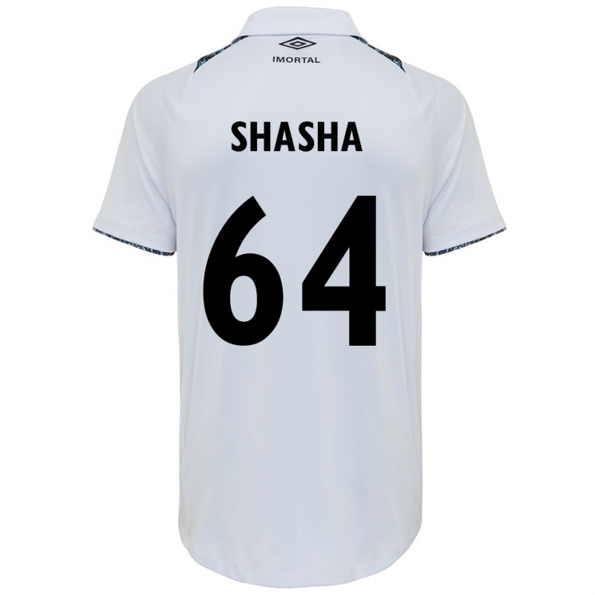 Niño Camiseta Shashá #64 Blanco Azul 2ª Equipación 2024/25 La Camisa