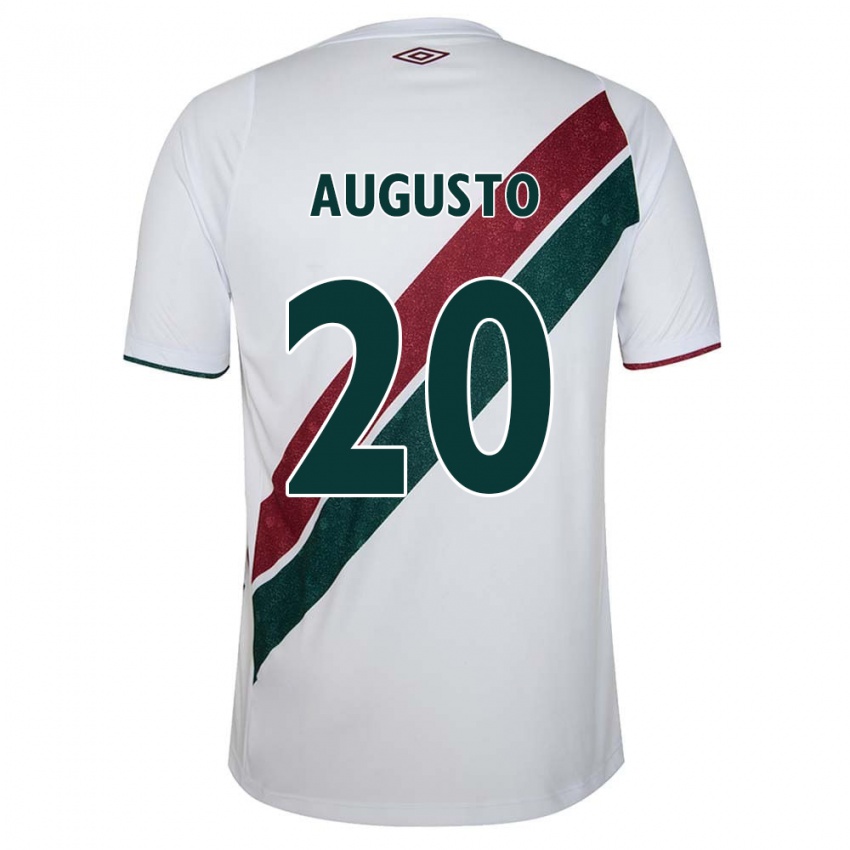 Niño Camiseta Renato Augusto #20 Blanco Verde Granate 2ª Equipación 2024/25 La Camisa