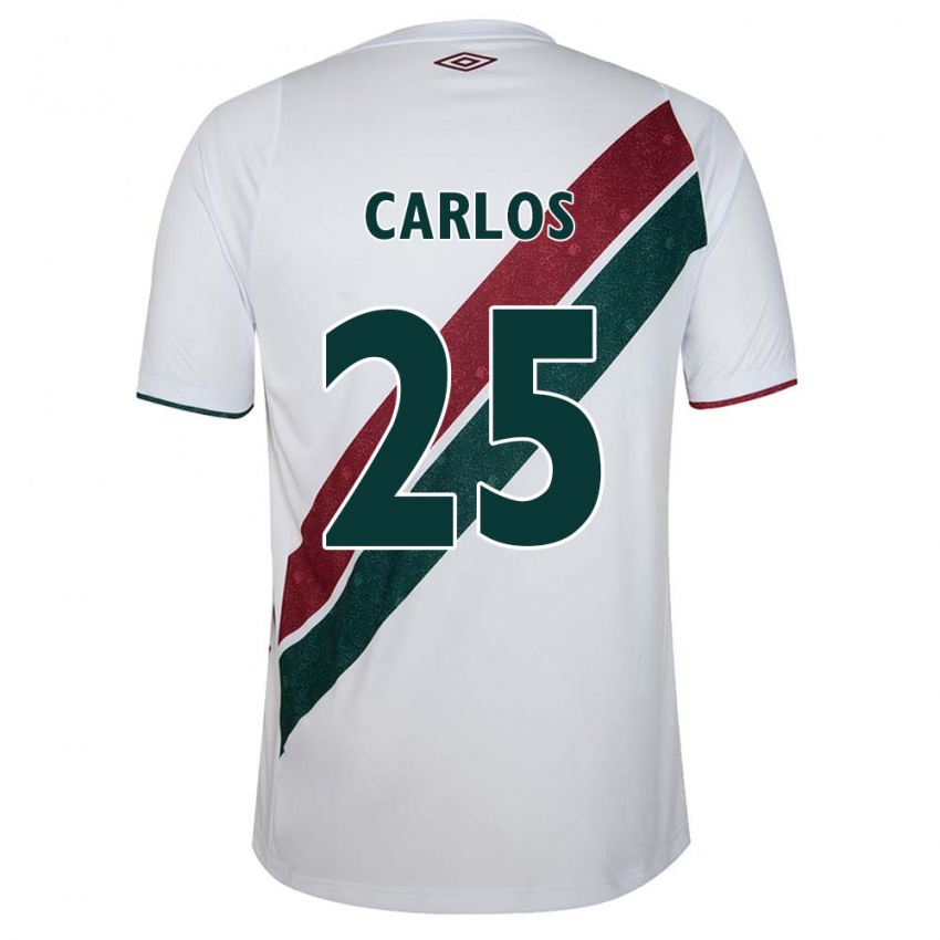 Niño Camiseta Antônio Carlos #25 Blanco Verde Granate 2ª Equipación 2024/25 La Camisa