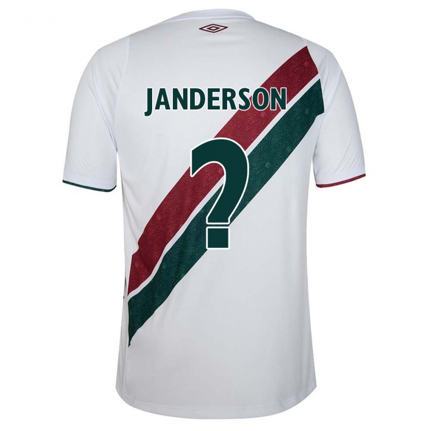 Niño Camiseta Janderson #0 Blanco Verde Granate 2ª Equipación 2024/25 La Camisa