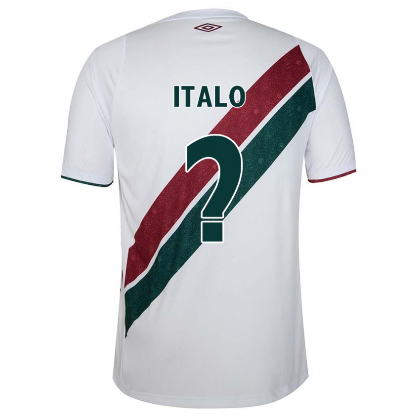 Niño Camiseta Italo #0 Blanco Verde Granate 2ª Equipación 2024/25 La Camisa