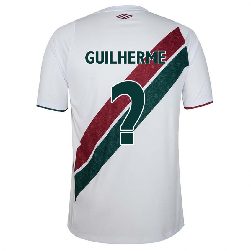 Niño Camiseta Luiz Guilherme #0 Blanco Verde Granate 2ª Equipación 2024/25 La Camisa