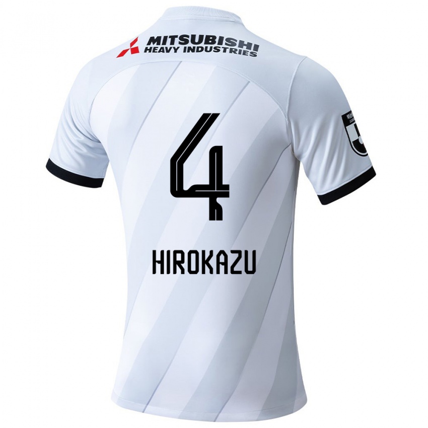 Niño Camiseta Hirokazu Ishihara #4 Gris Blanco 2ª Equipación 2024/25 La Camisa