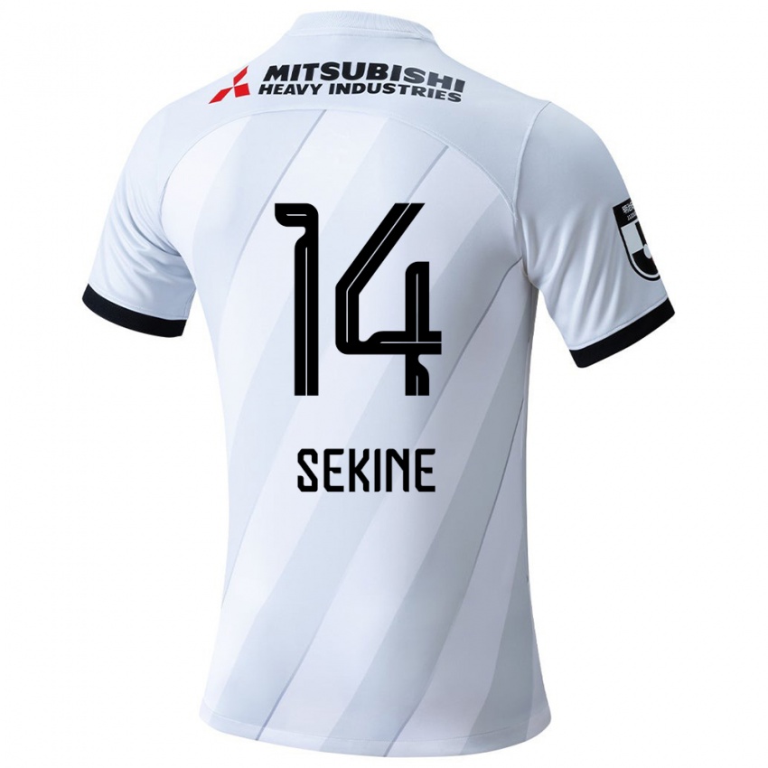 Niño Camiseta Takahiro Sekine #14 Gris Blanco 2ª Equipación 2024/25 La Camisa