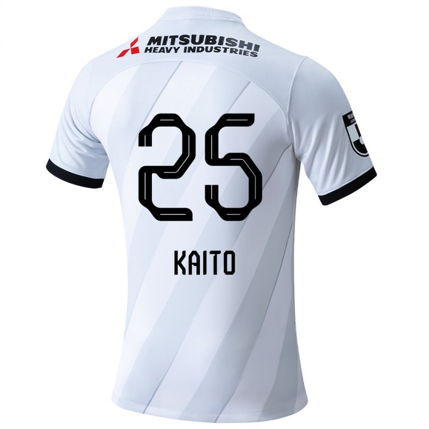 Niño Camiseta Kaito Yasui #25 Gris Blanco 2ª Equipación 2024/25 La Camisa