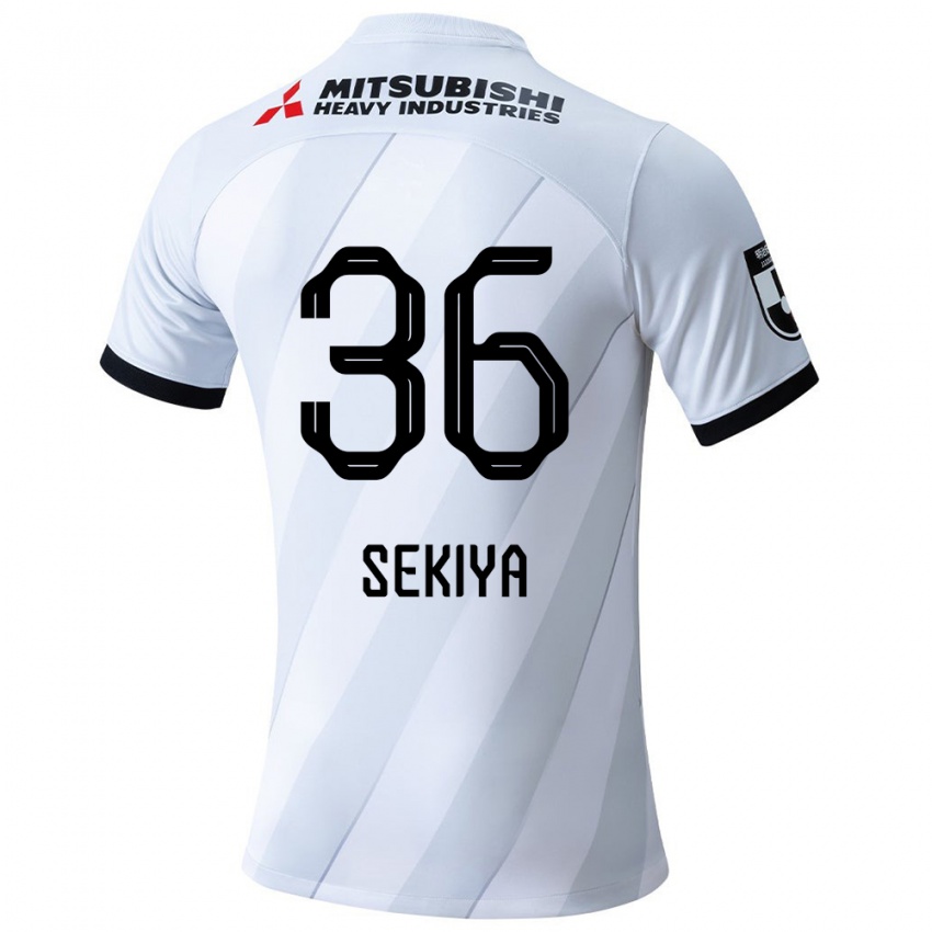 Niño Camiseta Hikaru Sekiya #36 Gris Blanco 2ª Equipación 2024/25 La Camisa