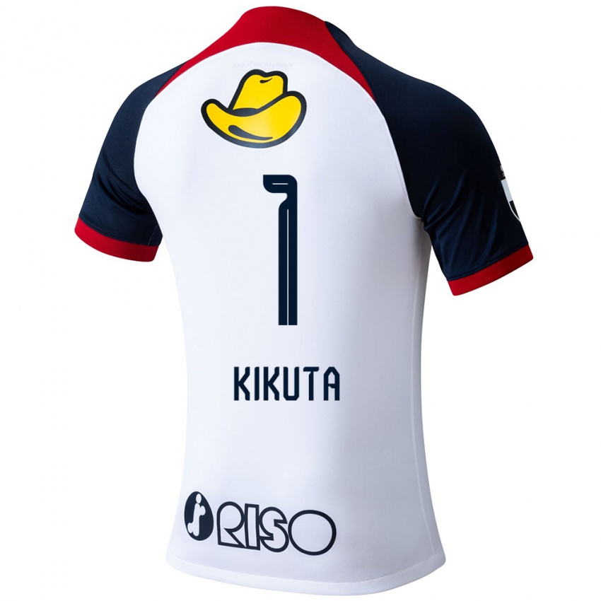 Niño Camiseta Shuto Kikuta #1 Blanco Azul Rojo 2ª Equipación 2024/25 La Camisa