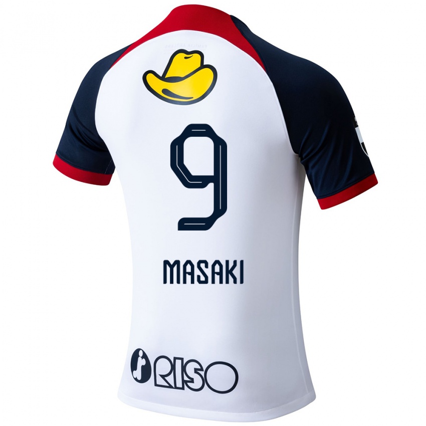 Niño Camiseta Hiroto Masaki #9 Blanco Azul Rojo 2ª Equipación 2024/25 La Camisa