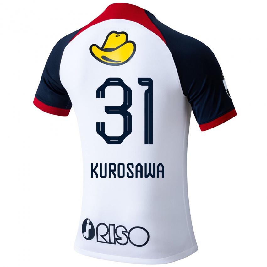 Niño Camiseta Shoei Kurosawa #31 Blanco Azul Rojo 2ª Equipación 2024/25 La Camisa