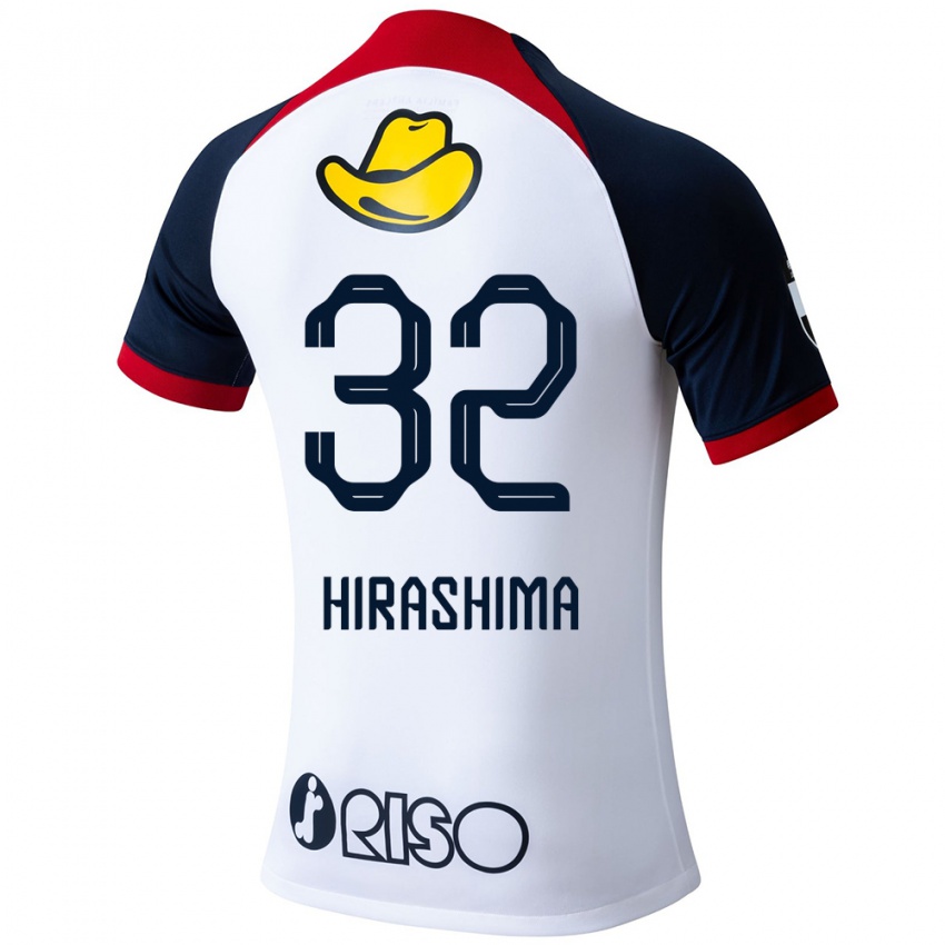 Niño Camiseta Daigo Hirashima #32 Blanco Azul Rojo 2ª Equipación 2024/25 La Camisa