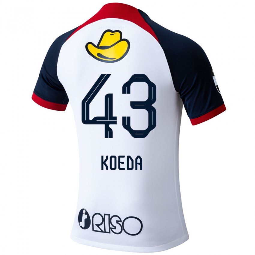 Niño Camiseta Gemma Koeda #43 Blanco Azul Rojo 2ª Equipación 2024/25 La Camisa