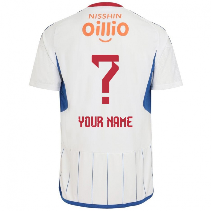 Niño Camiseta Su Nombre #0 Blanco Azul Rojo 2ª Equipación 2024/25 La Camisa