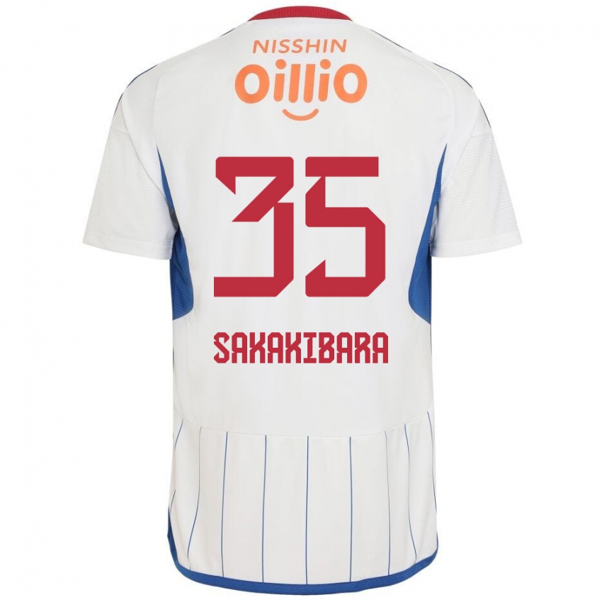 Niño Camiseta Keigo Sakakibara #35 Blanco Azul Rojo 2ª Equipación 2024/25 La Camisa