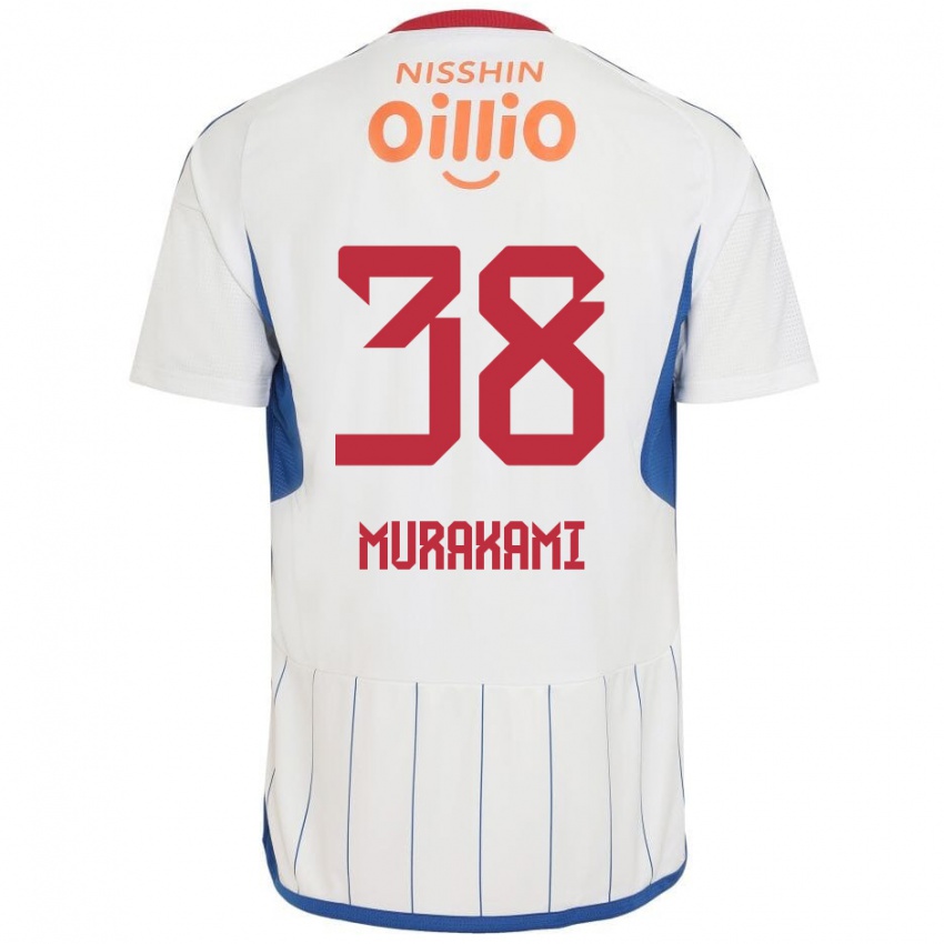 Niño Camiseta Yuhi Murakami #38 Blanco Azul Rojo 2ª Equipación 2024/25 La Camisa