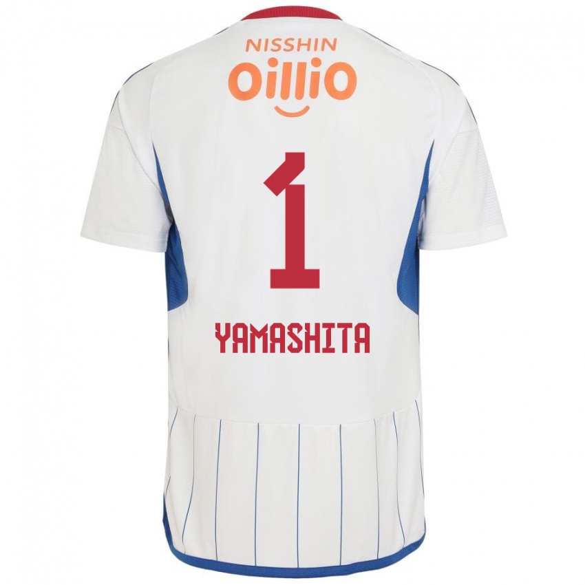 Niño Camiseta Shoma Yamashita #1 Blanco Azul Rojo 2ª Equipación 2024/25 La Camisa