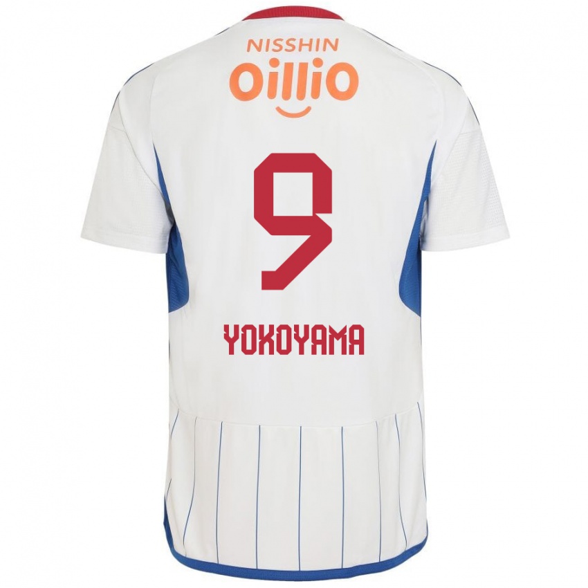 Niño Camiseta Shunsuke Yokoyama #9 Blanco Azul Rojo 2ª Equipación 2024/25 La Camisa