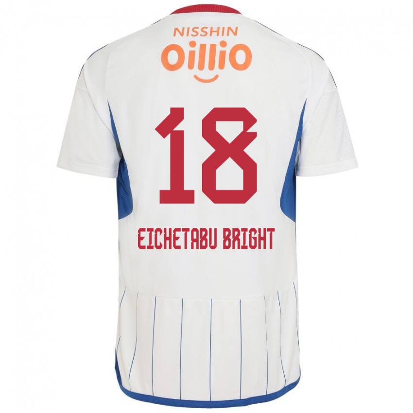 Niño Camiseta Kai Eichetabu Bright #18 Blanco Azul Rojo 2ª Equipación 2024/25 La Camisa