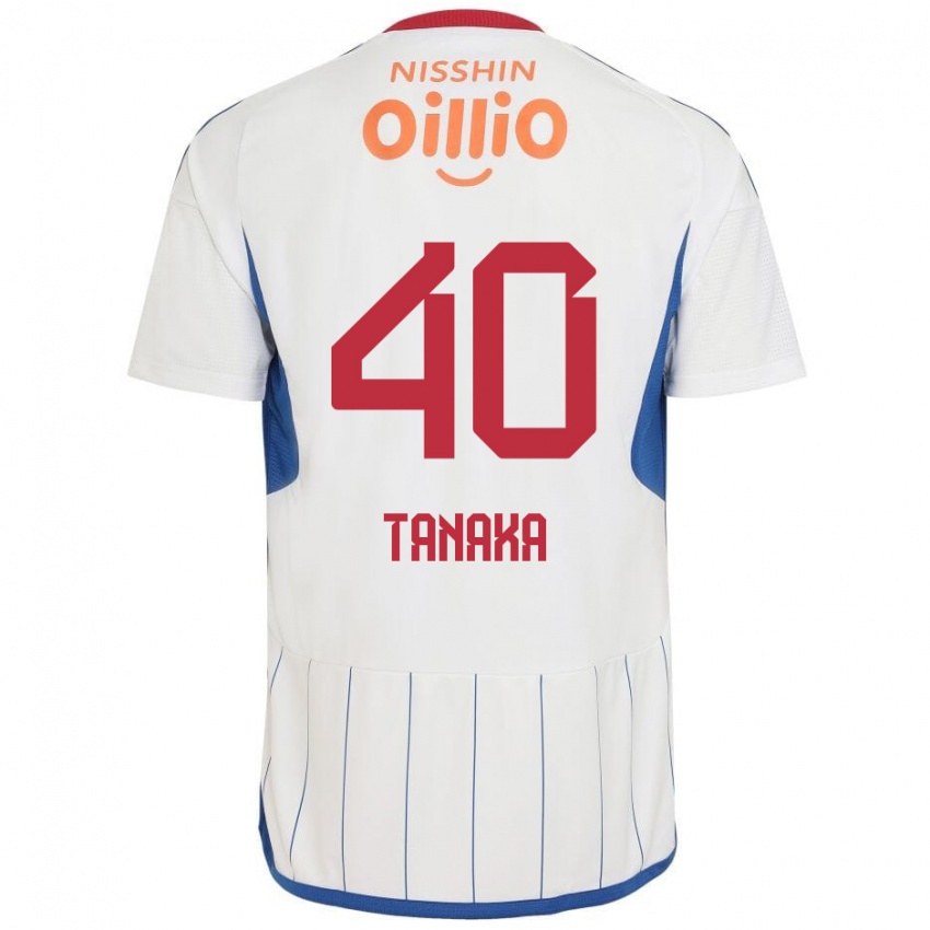 Niño Camiseta Hiei Tanaka #40 Blanco Azul Rojo 2ª Equipación 2024/25 La Camisa